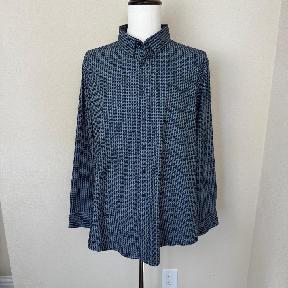 Mizzen+Main Shirt Mens Size XXL Leeward Trim Fit Button Long Sleeve Performance